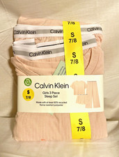 Calvin Klein Girls Pink 3 piece sleep set NWT but one small dot
