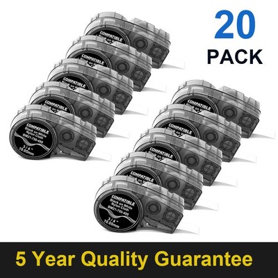 20PCS Label Tape Compatible For Brady M21-750-499 19.1mm White Nylon Cartridge