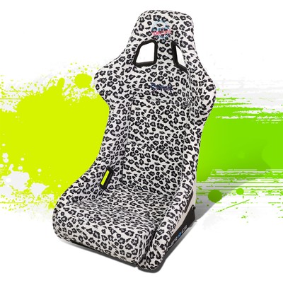 NRG Performance White Savage Leopard Print Fabric Prisma Fixed