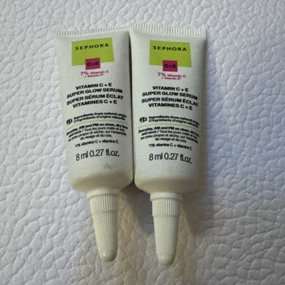 2x SEPHORA COLLECTION Super Glow Serum with Vitamin C + E .27each SHIPS FREE