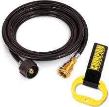 Champion Power Equipment 100736 12-Foot Propane Hose Extension Kit Black 