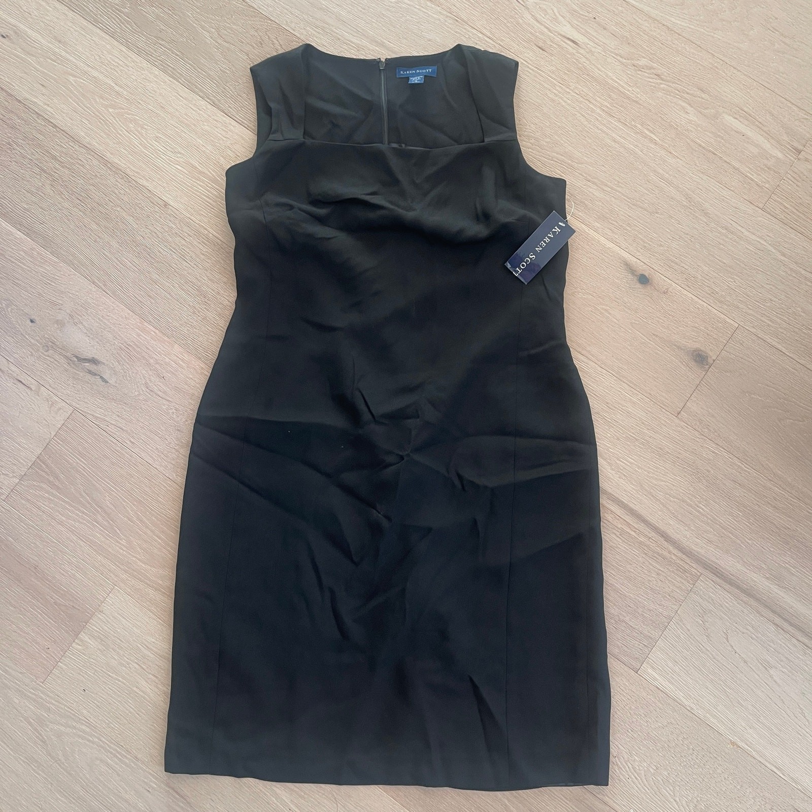 NWT Karen Scott Sheath Dress Work Wear Classic Black Dress Size Womens 12