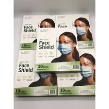 Face Shields 10-pack Barrier Comfort FLTR Pure Protection Anti-Fog Lot of 10