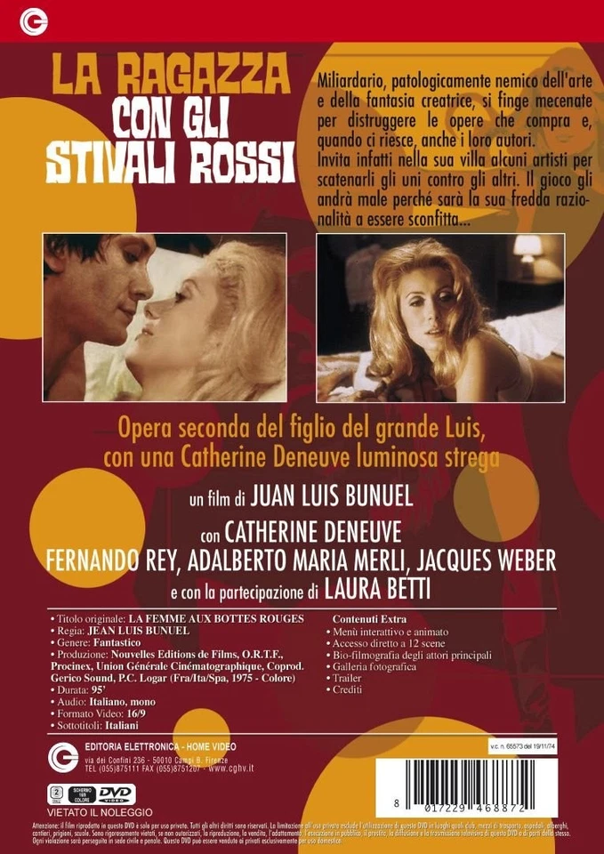 La Ragazza Con Gli Stivali Rossi (DVD) Fernando Rey Catherine Deneuve - Image 2 of 2