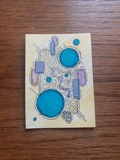 ACEO original painting, abstract mixed media