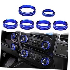 Knob Cover for F150 AC Climate Control Switch/Trailer/4WD/VOL/Tune Button Blue