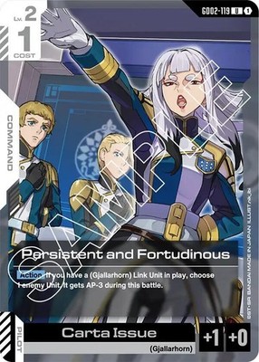 Persistent and Fortudinous GD02-119 Dual Impact Uncommon Gundam Card Game NM