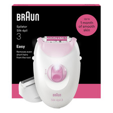 Image of Braun Silk·épil 3, Corded Epilator, Lasting Smooth Skin, 3-031, Pink