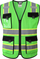 Hi Vis Reflective Safety Vests for Men Women High Visibility Vest with Pockets M