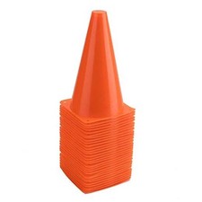 30 Pack 9 inch Plastic Traffic Cones, Orange Soccer Traning Cones Plastic