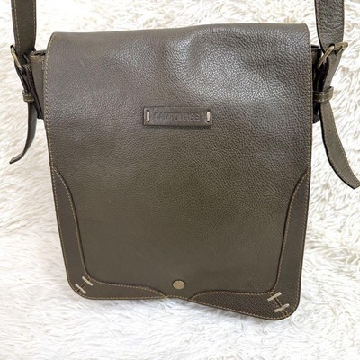 Campomaggi Messenger Bag Khaki Crossbody A4 Leather Used