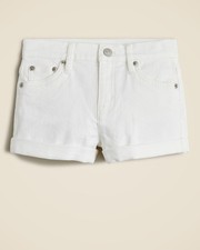 J CREW Girls White Cuffed Denim Shorts Sz 6 NEW NWT