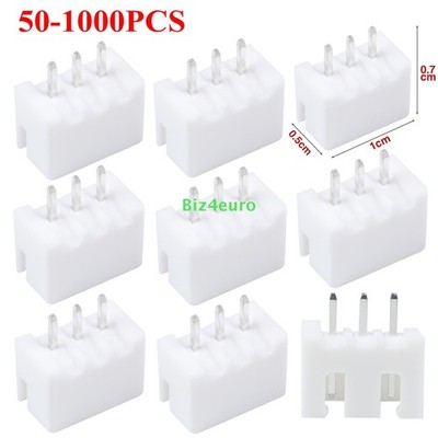 50-100pcs JST XH2.54mm Plug Connector Straight Pin Header 3 Pin Male Plug Socket
