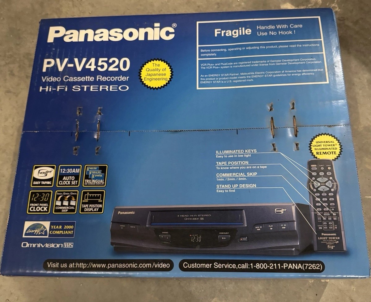 Panasonic PV-V4520 4-Head Hi-Fi VCR - Black for sale online | eBay