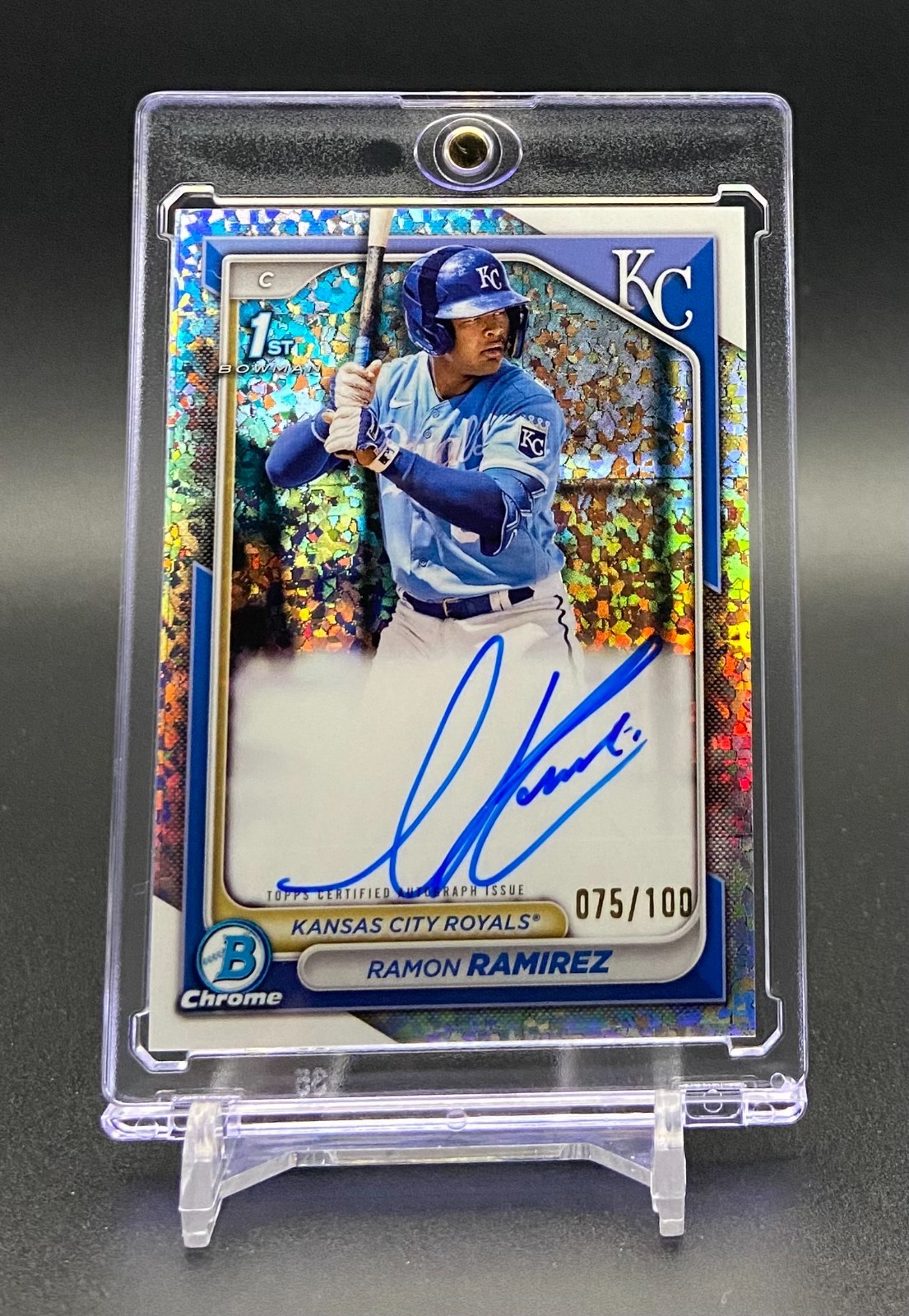 RAMON RAMIREZ - 2024 Bowman Chrome 1st PROSPECT MINI DIAMOND AUTO #d  075/100