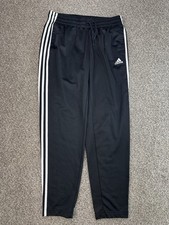 Adidas Womens Training Pants Size Large Black Track Pants Tapered Leg
