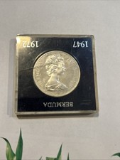 1972 Bermuda 1 Dollar Silver Wedding Elizabeth II Km# 22a Silver Proof