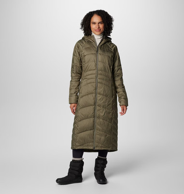NWT Columbia Karis Gale Full Length Hooded Jacket Stone Green