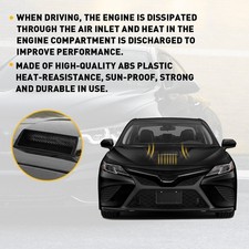 Universal For Car Pickup Decorative Air Flow Intake Scoop Hood Bonnet Vent Cover