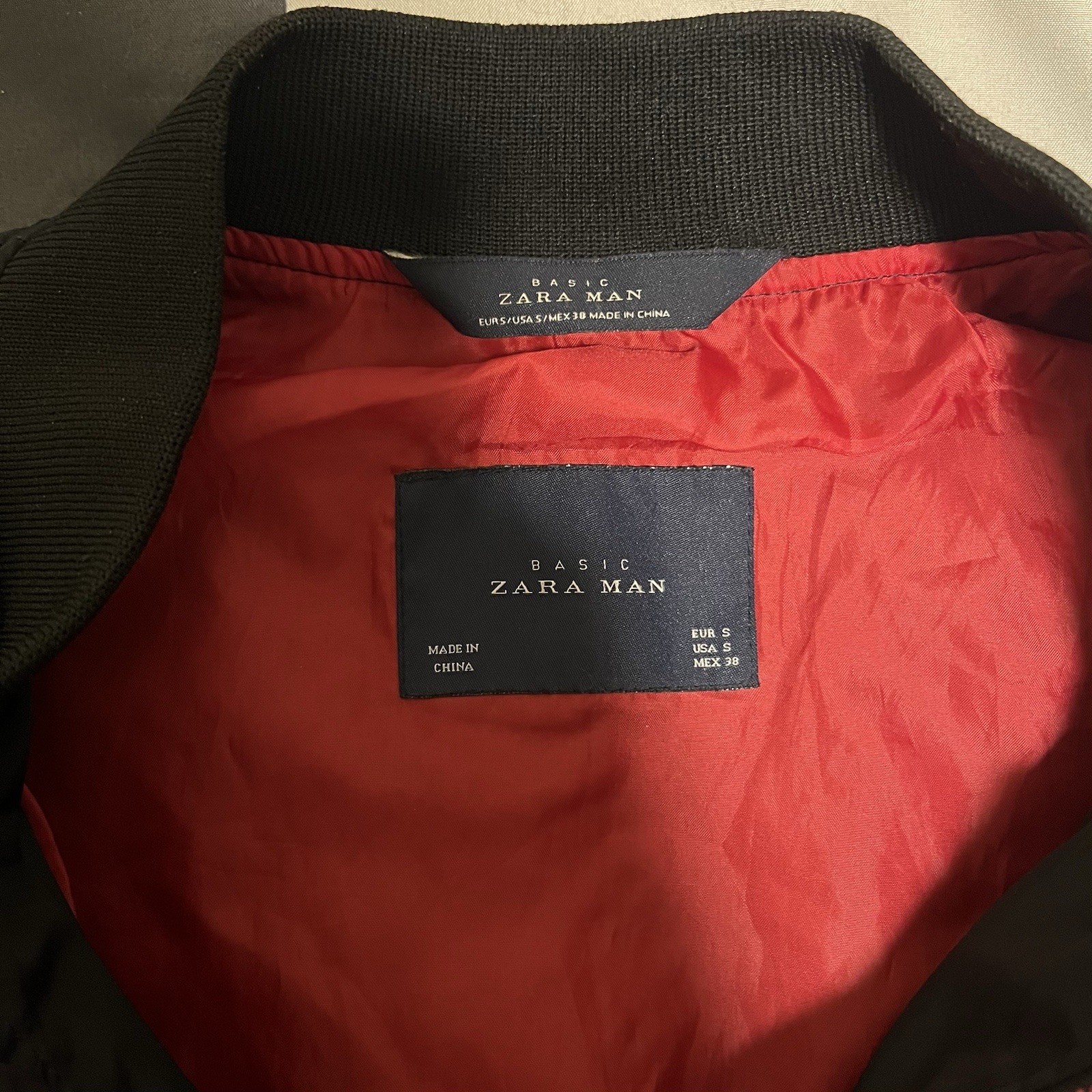 Zara Basic Black Lightweight Bomber Jacket Men’s … - image 2