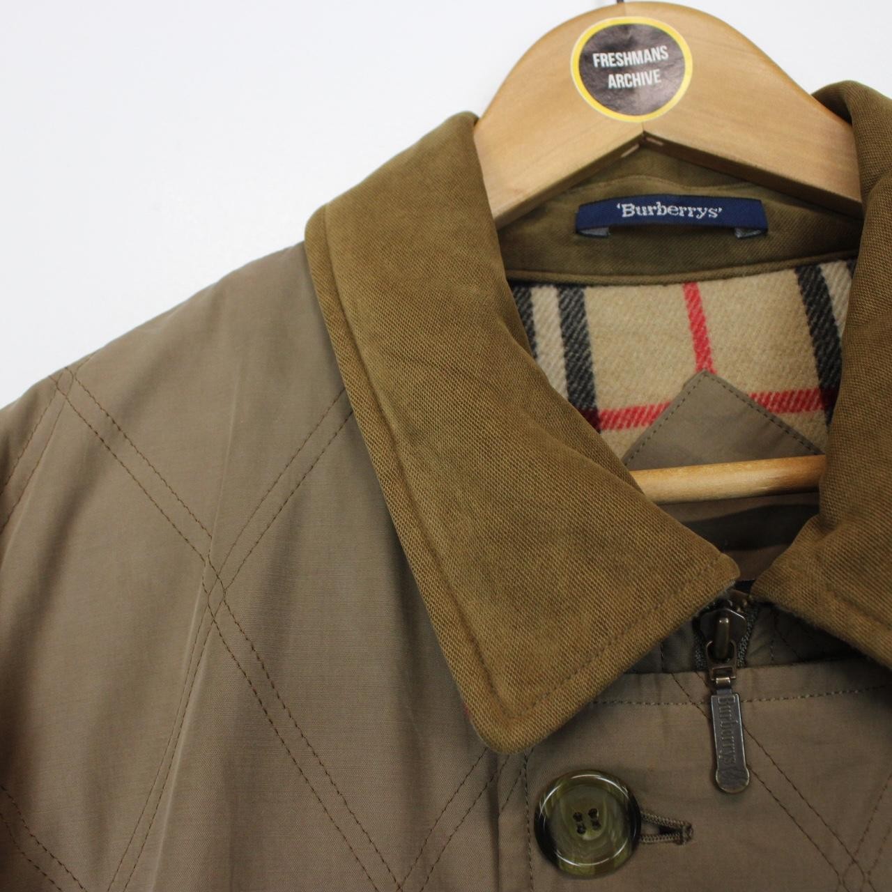 Vintage 90s Burberry Brown Nova Check Cotton Quilted Jacket image 4