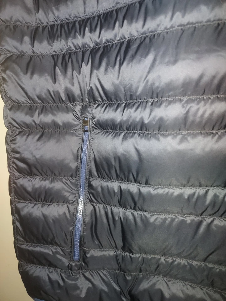 Chaleco acolchado Michael Kors para hombre XXL cremallera completa ligero plumón poliéster azul marino Foto 2 de 4