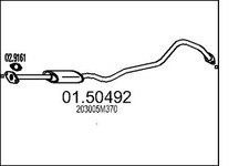 MTS Mittelschalldämpfer für Seat Ibiza IV Sportcoupe 6J1 6P1 6J8 6P8 01.50492