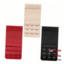 3 Pcs Women's 3 Hook 3 Row Bra Extender - Soft Cotton Adjustable Bra Strap
