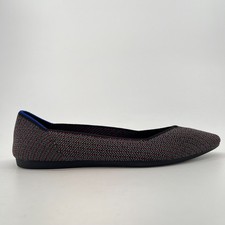 Rothy's The Point Womens Size 7.5 Red Gray Black Casual Slip On Ballet Flats
