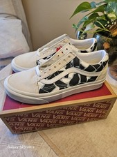Vans Old Skool Mosaic Checkerboard Blue Black Skate Shoes Men's 5.5 Women's 7