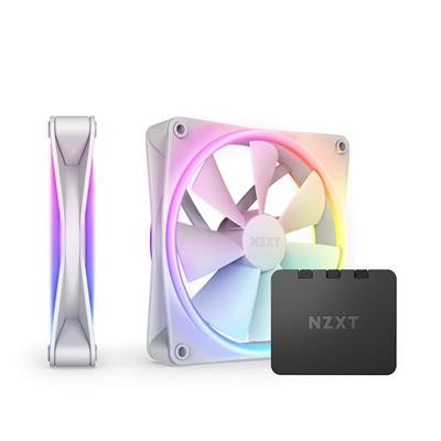 Nzxt White F140 Rgb Duo 4 Pin Pwm Pc Fan - 2 Fan Pack - Image 2
