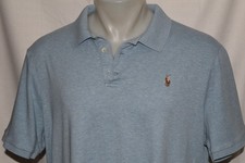 POLO RALPH LAUREN CLASSIC FIT XL Men's Soft Cotton Shirt Heather Blue
