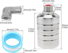 Float Valve 1/2inch to 3/4inch NPT Auto Shut Off Water Level Control Valve