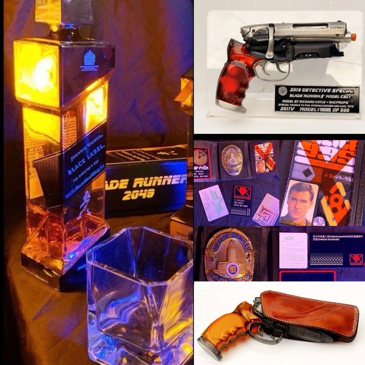 BLADE RUNNER COLLECTION COYLE METAL BLASTER, JW BOTTLE, HOLSTER