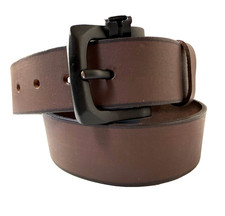 American Bison 100 Genuine Leather Mocha Dark Brown Belt Mens Size 32 Top Grain