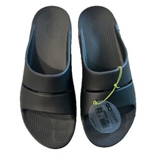Oofos Ooahh Recovery Comfort Slide Sandals  Black Unisex M 14 / W 16 EU 47
