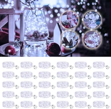 Battery Operated Fairy Lights - 20 LED Twinkle String Lights Warm White