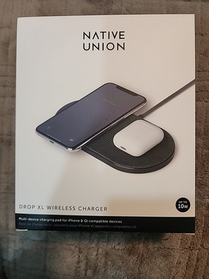 Native Union Drop XL Wireless Charger   7.5W Multi-Device Fast Charging Pad 