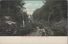 Trolley Road Between Westfield And Holyoke MA Interurban Postcard