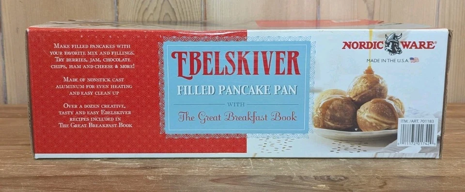 Nordic Ware Ebelskiver Filled Pancake Pan Non-Stick Aluminum Made in the USA - Image 2 of 4