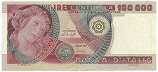 100000 LIRE BANCA D ITALIA PRIMAVERA DI BOTTICELLI 20/06/1978 BB/BB+