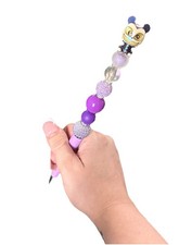 Handmade Decorative Plastic Ballpoint Pens with Beads  Character Toppers