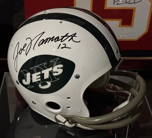 Joe Namath Signed New York Jets Suspension Helmet-Beckett Witnessed