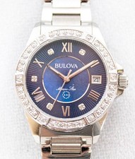 Bulova 96R215 Marine Star Women's Automatic Watch - SS/Blue