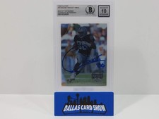 RAGHIB ROCKET ISMAIL SIGNED BGS BAS Slab 1994 Playoff #16 Raiders AUTO 10