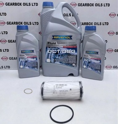 VAG DSG  0BH DQ500 7 SPEED DCT GEARBOX ORIGINAL FILTER & RAVENOL 6L OIL KIT