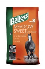 Baileys No 8 Meadow Sweet 20Kg With Honey Mint And Turmeric High Fibre Horse Mix 1.08 per kilo