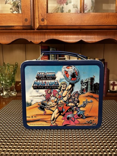 1984 Aladdin Industries - He Man & The MOTU - metal lunchbox (NO Thermos)
