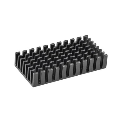 Heat Sink Cross Carved MOS GPU IC Chip Black 50 x 25 x 10mm