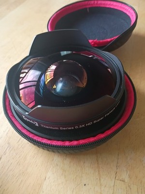 52mm Opteka Titanium Series 0.3x HD Super Fisheye Lens w/ Caps, Cases